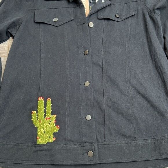 NWT Emmer & Oat Cactus Embroidered Shacket Boho Western Layering Festival - Picture 4 of 9